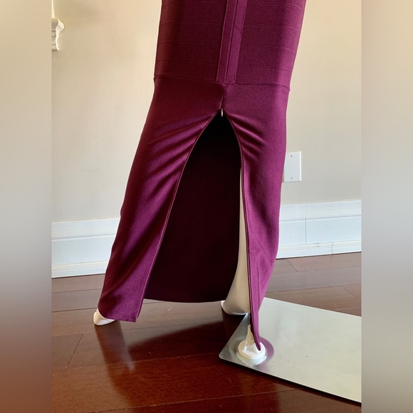 NWOT Marciano Meldon Off The Shoulder Bandage Gown in Plum - Picture 9 of 14